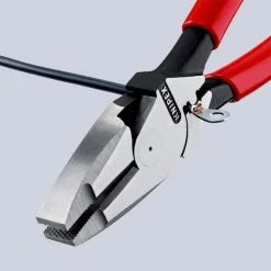 Knipex 9-1/2" Lineman's Pliers American Style W/ Plastic Handle 09 11 240 -Grey Pneumatic Sockets Shop 09 11 240 2