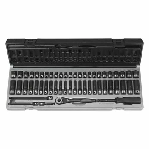 Grey Pneumatic Sockets Grey Pneumatic 59 Piece 1/4 "Drive DUO-SOCKET 6-Point Standard & Deep Length Socket Set (SAE & Metric) 89653CRD 4 Grey Pneumatic Sockets Grey Pneumatic 59 Piece 1/4 "Drive DUO-SOCKET 6-Point Standard & Deep Length Socket Set (SAE & Metric) 89653CRD - Image 2