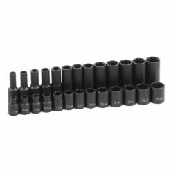 Grey Pneumatic Sockets Grey Pneumatic 26 Piece 3/8" Drive Standard And Deep Length Impact Set (Metric) 1226M -Grey Pneumatic Sockets Shop 18249 2 gr4dctgbp6iuxx8a