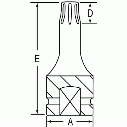 Grey Pneumatic Sockets Grey Pneumatic 3/8" Drive X T40 Star 6 Length Impact Socket 11406T 4 Grey Pneumatic Sockets Grey Pneumatic 3/8" Drive X T40 Star 6 Length Impact Socket 11406T - Image 2