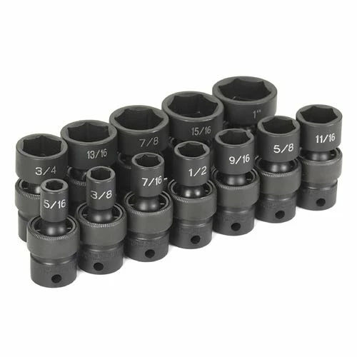Grey Pneumatic Sockets Grey Pneumatic 12 Piece 3/8" Drive 6-Point Standard Length Impact Socket Set (SAE) 1212U 4 Grey Pneumatic Sockets Grey Pneumatic 12 Piece 3/8" Drive 6-Point Standard Length Impact Socket Set (SAE) 1212U - Image 2