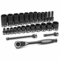 Grey Pneumatic Sockets Grey Pneumatic 27 Piece 3/8" Drive 6-Point Standard & Deep Length DUO-Socket Set (SAE) 81627RD -Grey Pneumatic Sockets Shop 20082 2 32myhiky7ozwtqab