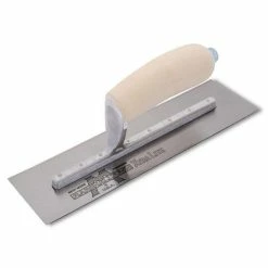 Marshalltown 10" X 3" Finishing Trowel W/ Curved Wood Handle MXS54