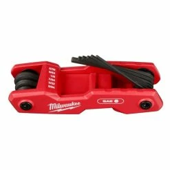 Milwaukee Tools Milwaukee 9-Key Folding Hex Key Set - SAE 48-22-2181 -Grey Pneumatic Sockets Shop 48 22 2181 7