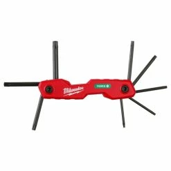 Milwaukee Tools Milwaukee 8-Key Folding Hex Key Set - Torx 48-22-2184 -Grey Pneumatic Sockets Shop 48 22 2184 1