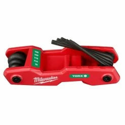 Milwaukee Tools Milwaukee 8-Key Folding Hex Key Set - Torx 48-22-2184 -Grey Pneumatic Sockets Shop 48 22 2184 7