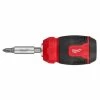 Milwaukee Tools Milwaukee 8-in-1 Compact Multi-Bit Screwdriver 48-22-2910 -Grey Pneumatic Sockets Shop 48 22 2910 101 1