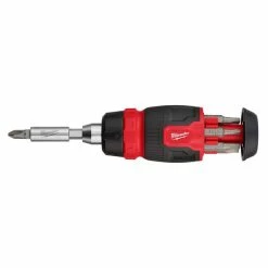 Milwaukee Tools Milwaukee 8-in-1 Ratcheting Compact Multi-Bit Screwdriver 48-22-2913 -Grey Pneumatic Sockets Shop 48 22 2913 103