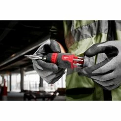 Milwaukee Tools Milwaukee 8-in-1 Ratcheting Compact Multi-Bit Screwdriver 48-22-2913 -Grey Pneumatic Sockets Shop 48 22 2913 10a