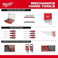 Milwaukee Tools Milwaukee 6pc Double End Flare Nut Wrench Set - Metric 48-22-9471 -Grey Pneumatic Sockets Shop 48 22 9471 13