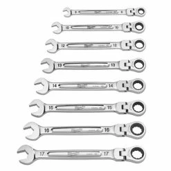 Milwaukee Tools Milwaukee 7 PC. Metric Flex Head Ratcheting Combination Wrench Set 48-22-9529 -Grey Pneumatic Sockets Shop 48 22 9529 3 sbeuw4juglsehgtz