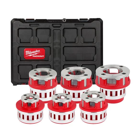 Milwaukee Tools Milwaukee 1/2" - 2" High Speed NPT 12R Pipe Threading 6 Head Kit (700) 48-36-1060 3 Milwaukee Tools Milwaukee 1/2" - 2" High Speed NPT 12R Pipe Threading 6 Head Kit (700) 48-36-1060