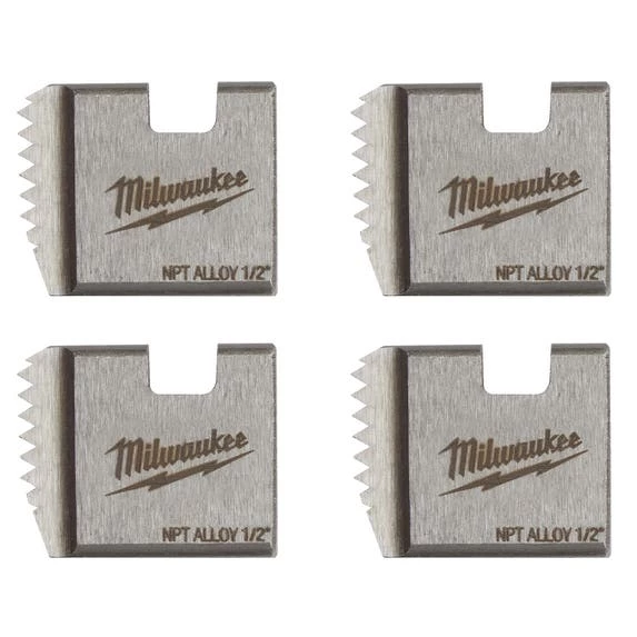 Milwaukee Tools Milwaukee 1/2" Alloy NPT Portable Pipe Threading Dies (Set Of 4) 48-36-1101 3 Milwaukee Tools Milwaukee 1/2" Alloy NPT Portable Pipe Threading Dies (Set Of 4) 48-36-1101