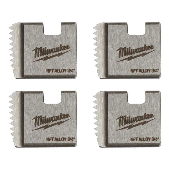 Milwaukee Tools Milwaukee 3/4" Alloy NPT Portable Pipe Threading Dies (Set Of 4) 48-36-1102 3 Milwaukee Tools Milwaukee 3/4" Alloy NPT Portable Pipe Threading Dies (Set Of 4) 48-36-1102