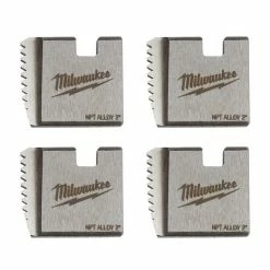 Milwaukee Tools Milwaukee 2" Alloy NPT Portable Pipe Threading Dies (Set Of 4) 48-36-1106
