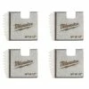 Milwaukee Tools Milwaukee 1/2" High Speed NPT Portable Pipe Threading Dies (Set Of 4) 48-36-1107 1 Milwaukee Tools Milwaukee 1/2" High Speed NPT Portable Pipe Threading Dies (Set Of 4) 48-36-1107 -Grey Pneumatic Sockets Shop 48 36 1107