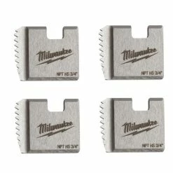 Milwaukee Tools Milwaukee 3/4" High Speed NPT Portable Pipe Threading Dies (Set Of 4) 48-36-1108