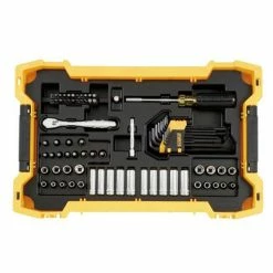 DeWalt Power Tools DeWalt 1/4 In And 3/8 In Mechanic Tool Set With ToughSystem 2.0 Tray And Lid (131 Pc) DWMT45402
