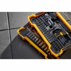 DeWalt Power Tools DeWalt 1/4 In And 3/8 In Mechanic Tool Set With ToughSystem 2.0 Tray And Lid (131 Pc) DWMT45402 -Grey Pneumatic Sockets Shop dwmt45402 5 1