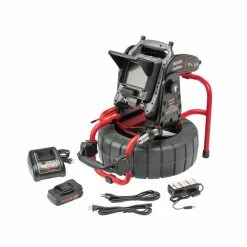 RIDGID Tools RIDGID SeeSnake 131' Compact C40 Reel (Flexible Cable) CS6x VERSA Monitor W/ Battery & Charger Kit 63828