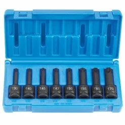 Grey Pneumatic Sockets Grey Pneumatic 8 Piece 1/2" Drive Star Standard Length Impact Socket Set 1300T