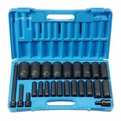 Grey Pneumatic Sockets Grey Pneumatic 24 Piece 1/2" Drive Deep Length Impact Socket Set (SAE) 1324D