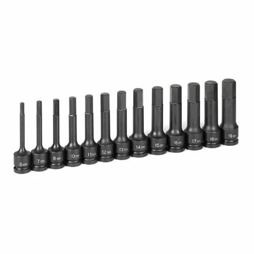 Grey Pneumatic Sockets Grey Pneumatic 13 Piece 1/2 Drive Hex 4" Length Impact Socket Set (Metric) 1343MH 3 Grey Pneumatic Sockets Grey Pneumatic 13 Piece 1/2 Drive Hex 4" Length Impact Socket Set (Metric) 1343MH
