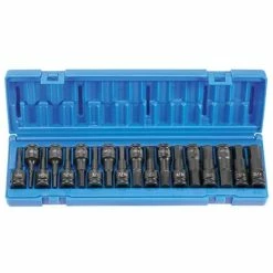 Grey Pneumatic Sockets Grey Pneumatic 18 Piece 1/2" Drive Standard Hex Impact Socket Set (SAE & Metric) 1598HC