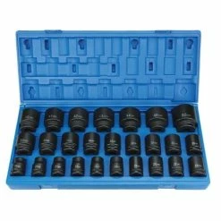 Grey Pneumatic Sockets Grey Pneumatic 26 Piece 3/4" Drive Metric Master Impact Socket Set 19-50mm 8026M