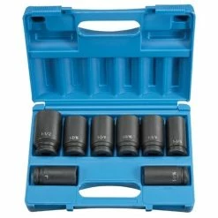 Grey Pneumatic Sockets Grey Pneumatic 8 Piece 3/4" Drive 6-Point Deep Length Impact Socket Set (SAE) 8034D
