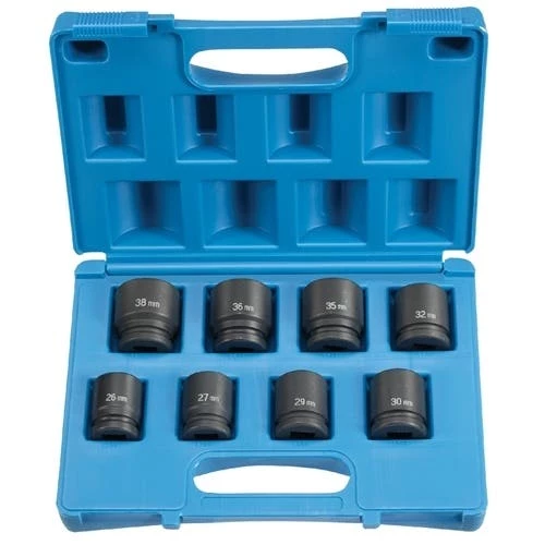 Grey Pneumatic Sockets Grey Pneumatic 8 Piece 3/4" Drive 6-Point Standard Length Impact Socket Set (Metric) 8134M 3 Grey Pneumatic Sockets Grey Pneumatic 8 Piece 3/4" Drive 6-Point Standard Length Impact Socket Set (Metric) 8134M
