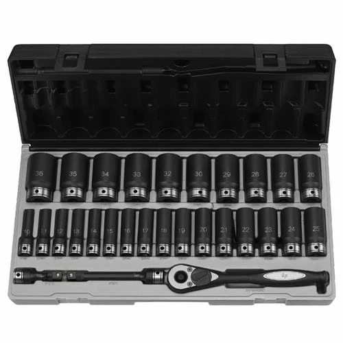 Grey Pneumatic Sockets Grey Pneumatic 29 Piece 1/2" Drive Metric 6 Point Deep Duo-Socket Set 82629MD 3 Grey Pneumatic Sockets Grey Pneumatic 29 Piece 1/2" Drive Metric 6 Point Deep Duo-Socket Set 82629MD