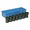 Grey Pneumatic Sockets Grey Pneumatic 7 Piece 3/4" Drive 6-Point Deep Length Pinion Nut Impact Socket Set (SAE) 8370
