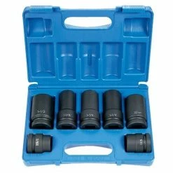 Grey Pneumatic Sockets Grey Pneumatic 7 Piece 1" Drive 6-Point Standard & Deep Length Impact Socket Set (SAE & Metric) 9007