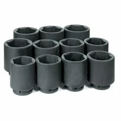 Grey Pneumatic Sockets Grey Pneumatic 11 Piece 1" Drive 6-Point Deep Length Impact Socket Set (Metric) 9011MD