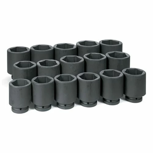 Grey Pneumatic Sockets Grey Pneumatic 16 Piece 1 Drive 6-Point Deep Length Impact Socket Set (SAE) 9016D 3 Grey Pneumatic Sockets Grey Pneumatic 16 Piece 1 Drive 6-Point Deep Length Impact Socket Set (SAE) 9016D