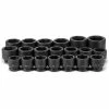 Grey Pneumatic Sockets Grey Pneumatic 20 Piece 1 Drive 6-Point Standard Length Impact Socket Set (Metric) 9020M