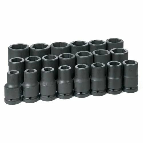 Grey Pneumatic Sockets Grey Pneumatic 21 Piece 1 Drive 6-Point Deep Length Impact Socket Set (SAE) 9021D 3 Grey Pneumatic Sockets Grey Pneumatic 21 Piece 1 Drive 6-Point Deep Length Impact Socket Set (SAE) 9021D