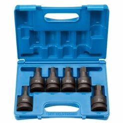 Grey Pneumatic Sockets Grey Pneumatic 6 Piece 1 Drive Hex Standard Length Impact Socket Set (Metric) 9196MH