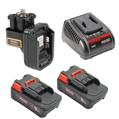RIDGID Tools Ridgid 18V SeekTech Locator Adaptor (2) 2.5 AH Batteries & Charger Kit 66518 3 RIDGID Tools Ridgid 18V SeekTech Locator Adaptor (2) 2.5 AH Batteries & Charger Kit 66518